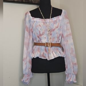 Tye Dye Summar Flare Top
